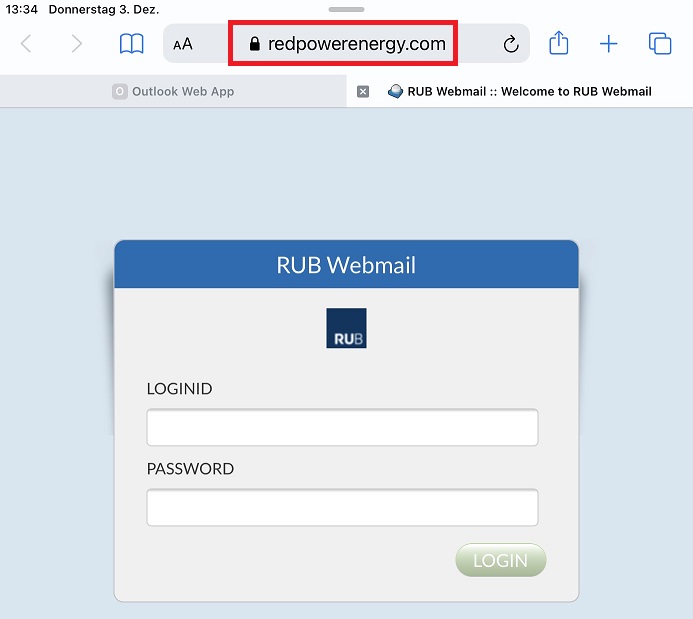 Fake RUB-Mail